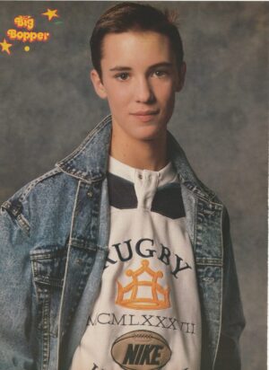 Wil Wheaton Sean Astin teen magazine pinup clipping Star Trek jean jacket Bop