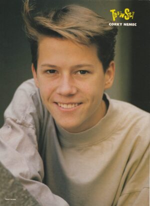 Corin Nemec teen magazine pinup clipping headshot Teen Set cream shirt