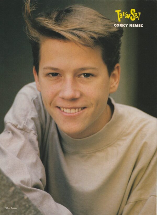 Corin Nemec teen magazine pinup clipping headshot Teen Set cream shirt
