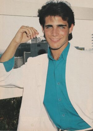Rob Lowe Brian Bloom teen magazine pinup blue shirt Teen Machine