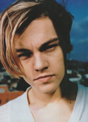 Leonardo Dicaprio teen magazine pinup white shirt Japan