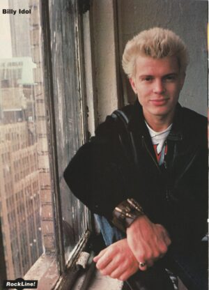 Billy Idol teen magazine pinup window view Rockline pix