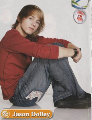 Jason Dolley David Henrie teen magazine pinup clipping jeans red shirt posing modeling Pop Star