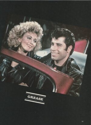 John Travolta Olivia Newton John teen magazine pinup Grease Teen Machine