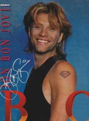 Jon Bon Jovi teen magazine pinup clipping muscles bravo side profile pix