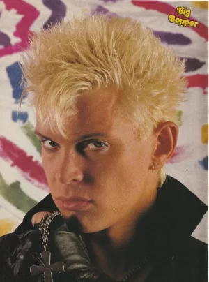 Billy Idol Ricky Schroder teen magazine pinup clipping spiked hair Big Bopper