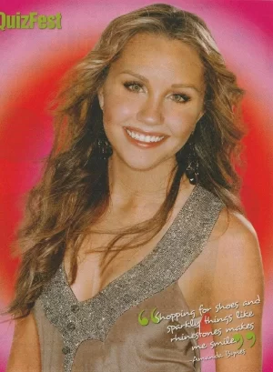 Amanda Bynes teen magazine pinup clipping actress windy hair Quizfest pix