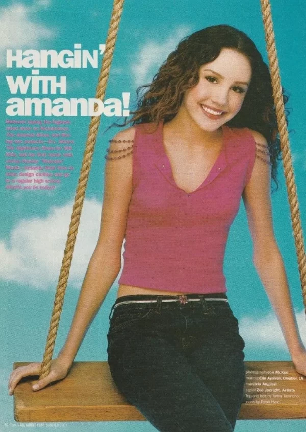 Amanda Bynes teen magazine pinup clipping actress swing Quizfest pix