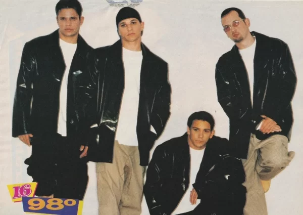 Sarah Michelle Gellar 98 Degrees teen magazine clipping Rare pix leather jackets - Image 2