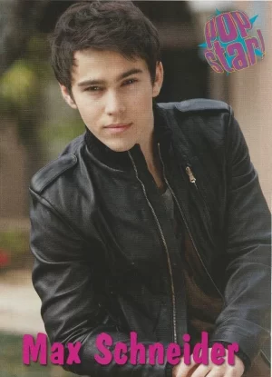 Max Schneider teen magazine pinup clipping leather jacket Pop Star pix young