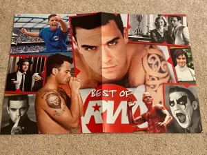 Take That Robbie Williams teen magazine poster clipping Bravo tattoos shirtless