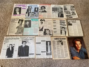 Christian Slater teen magazine pinup clippings lot Wow Bop 16 Tiger Beat 80's