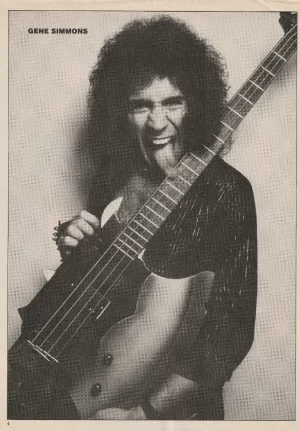 Gene Simmons Kiss teen magazine pinup clipping Metallix modeling photo shoot pix