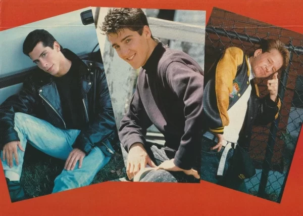 New Kids on the block Kirk Cameron teen pinup clipping Dream Guys red pants gate - Image 2