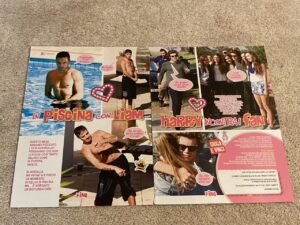One Direction Liam Payne Harry Styles teen magazine clipping shirtless pool pix