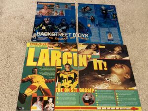 Backstreet Boys teen magazine pinup clipping BSB shirtless sea Bravo barefoot pix