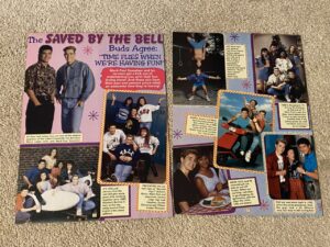 Mario Lopez Mark Paul Gosselaar Dustin Diamond Tiffani Amber Thiessen Shannen Doherty teen magazine clipping pix