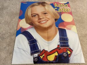 Aaron Carter Gil teen magazine poster clipping overalls headshot pix Pop Star