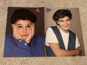 Joey Mcintyre Donnie Wahlberg Fred Savage Corey Feldman teen magazine poster clipping blue shirt