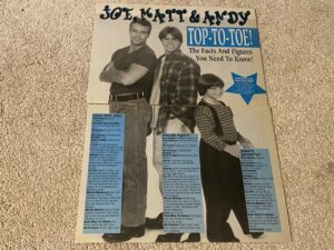 Joey Lawrence Matthew Lawrence Andy Lawrence teen magazine clipping 2 page Top to Toe 16 mag