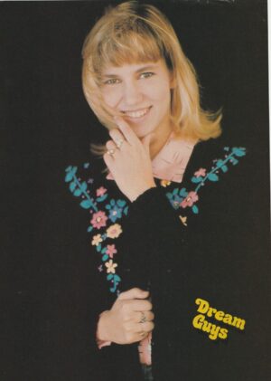 Debbie Gibson Johnny Depp teen magazine pinup clipping Dream Guys flower sweater 80's