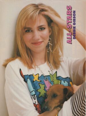 Debbie Gibson Mark Paul Gosselaar teen magazine pinup clipping dog All-Stars