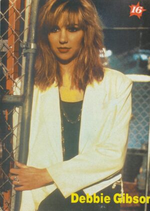 Debbie Gibson Michael J. Fox teen magazine teen magazine pinup chain fence 16 mag