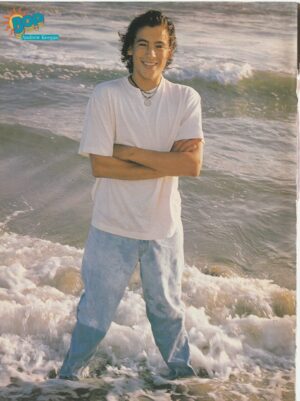 Andrew Keegan teen magazine pinup clipping beach waves white shirt jeans Bop pix