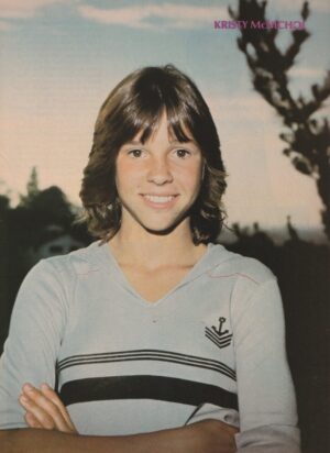 Kristy Mcnichol teen magazine pinup clipping blue shirt crossed arms Teen Beat pix pre teen