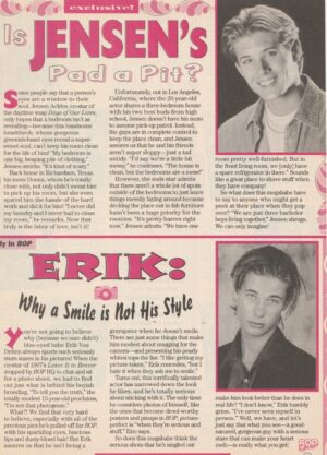 Jensen Ackles Erik Von Detten teen magazine clipping Pad Pit Bop