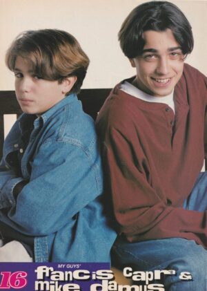 Francis Capra Mike Damus teen magazine pinup clipping Kazaam child star 16 mag