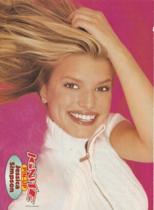 Jessica Simpson Freddie Prinze Jr. teen magazine pinup clipping headshot Ignite
