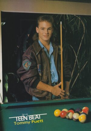 Tommy Puett teen magazine pinup pool ball leather jacket Teen Beat pix