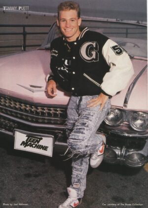 Tommy Puett teen magazine pinup clipping Teen Machine black leather jacket pix