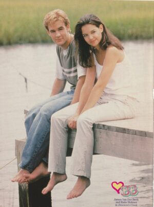 James Van Der Beek Kate Holmes Brian Littrell teen magazine pinup Dawson's Creek Barefot lake dock BB