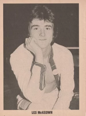 Les Mckeown Bay City Rollers teen magazine pinup clipping pix black and white