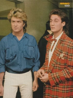 Andrew Ridgeley George Michael teen magazine pinup clipping Bravo Wham pix