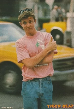 Chris Young Alyssa Milano teen magazine pinup clipping headshot YOUNG taxi