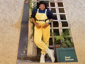 Michael J. Fox Janet Jackson teen magazine poster clipping young full body pix