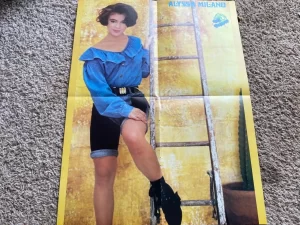 Alyssa Milano New Kids on the block teen magazine poster clipping ladder pix