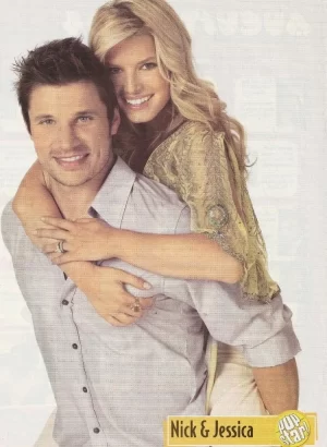 Jessica Simpson Nick Lachey teen magazine pinup clipping headshot Perfect Match