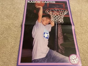Aaron Carter Eminem teen magazine poster clipping basketball Rip Pop Star pix