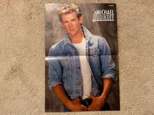 Michael Dudikoff Alf teen magazine poster clipping modeling Bravo jean jacket