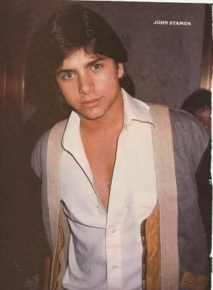 John Stamos teen magazine pinup clipping sexy pose lips Full House Teen Machine