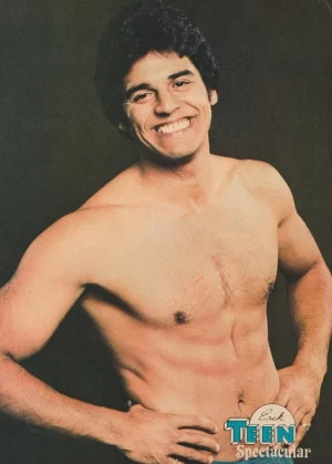Erik Estrada teen magazine pinup clipping shirtless blue shorts Teen Spectacular