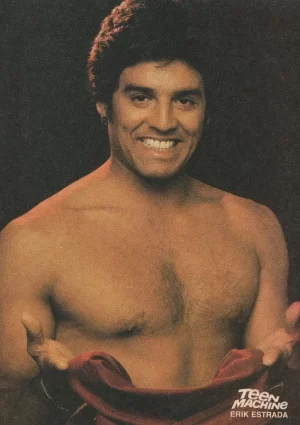 Leif Garrett Erik Estrada teen magazine pinup clipping shirtless Teen Machine