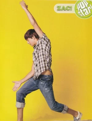 Zac Efron teen magazine pinup clipping arms jeans modeling teen idols Pop Star