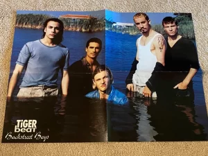 Ricky Martin Menudo Backstreet Boys teen magazine poster clipping barefoot lake