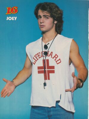 Joey Lawrence Mark Paul Gosselaar Mario Lopez Tiffani Amber Thiessen Saved by the Bell College years teen magazine pinup