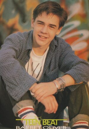 Barret Oliver teen magazine pinup clipping legs Teen Beat pix blue shirt